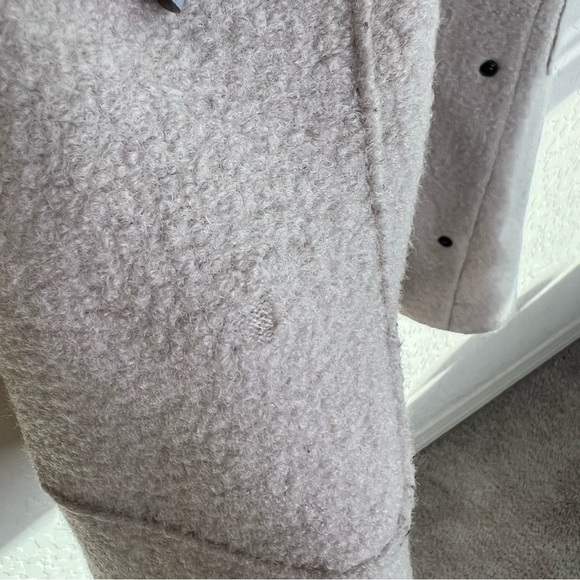 Nau Boiled Wool Trench Coat in White - Picture 11 of 11